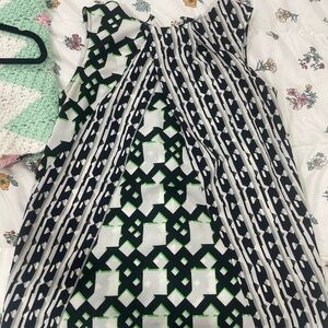 Peter Pilotto sleeveless top- Black, White, Green Geometric